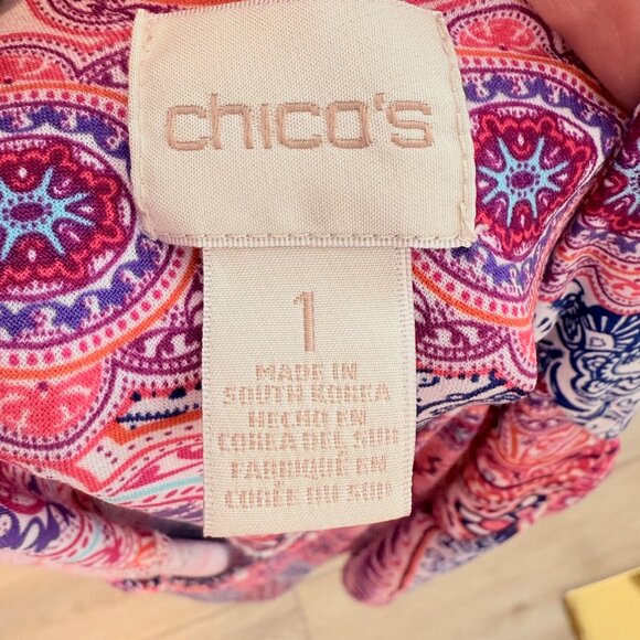 ๐ธ Chicoโs Paisley & Floral V-Neck Top โ Size 1 (Medium/Large) ๐๐๐ - Picture 8 of 14